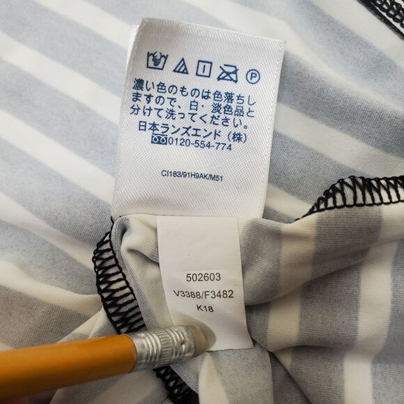 Lands' End Women's Size XL (18) Multicolor Tropical Floral Rash Guard Swim Top - Picture 9 of 12